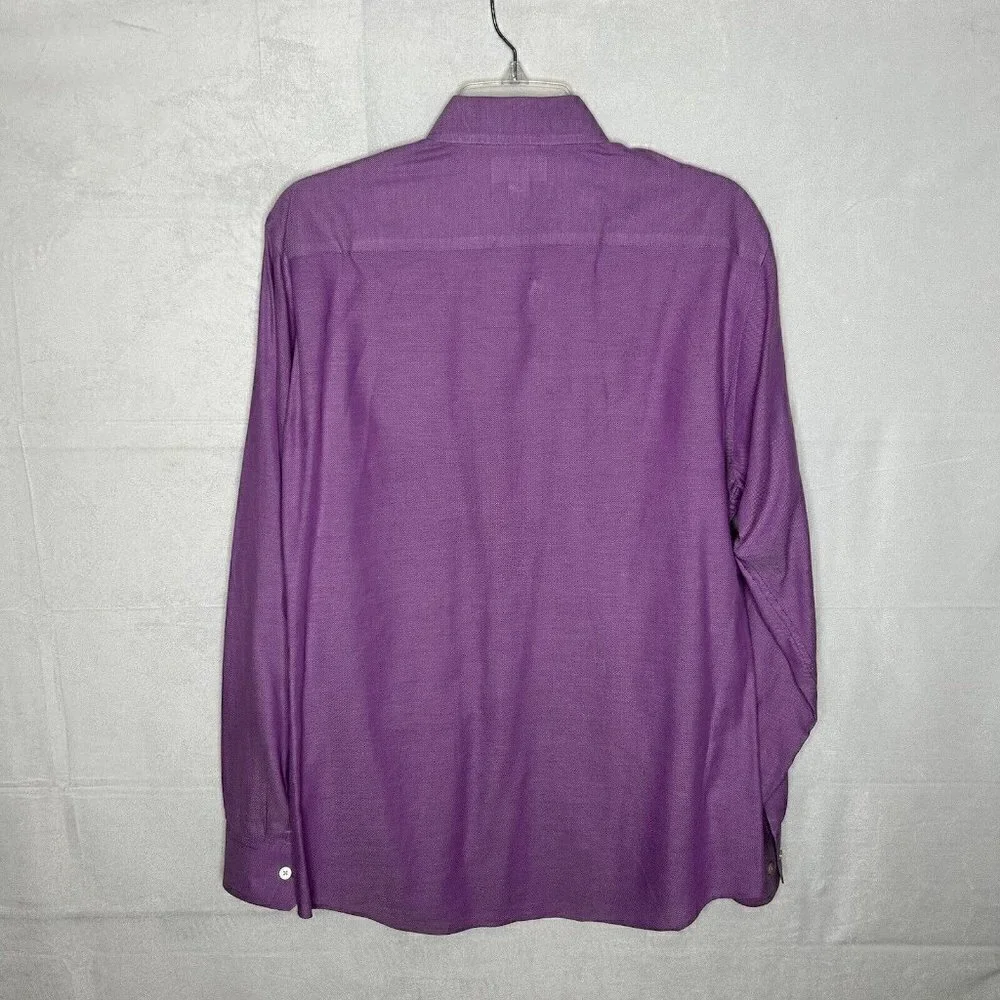 Banana Republic Purple Button-Down Slim Fit Shirt Sz M 15-15.5